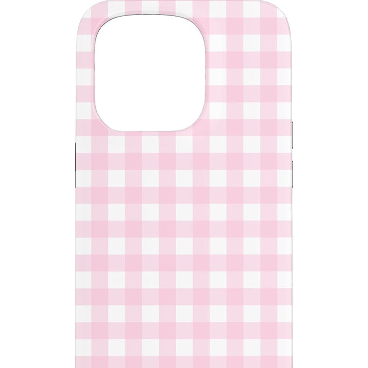 276830 - Mbështjellëse rozë me kuadrata për iPhone 15 Pro