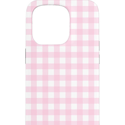 276830 - Mbështjellëse rozë me kuadrata për iPhone 15 Pro