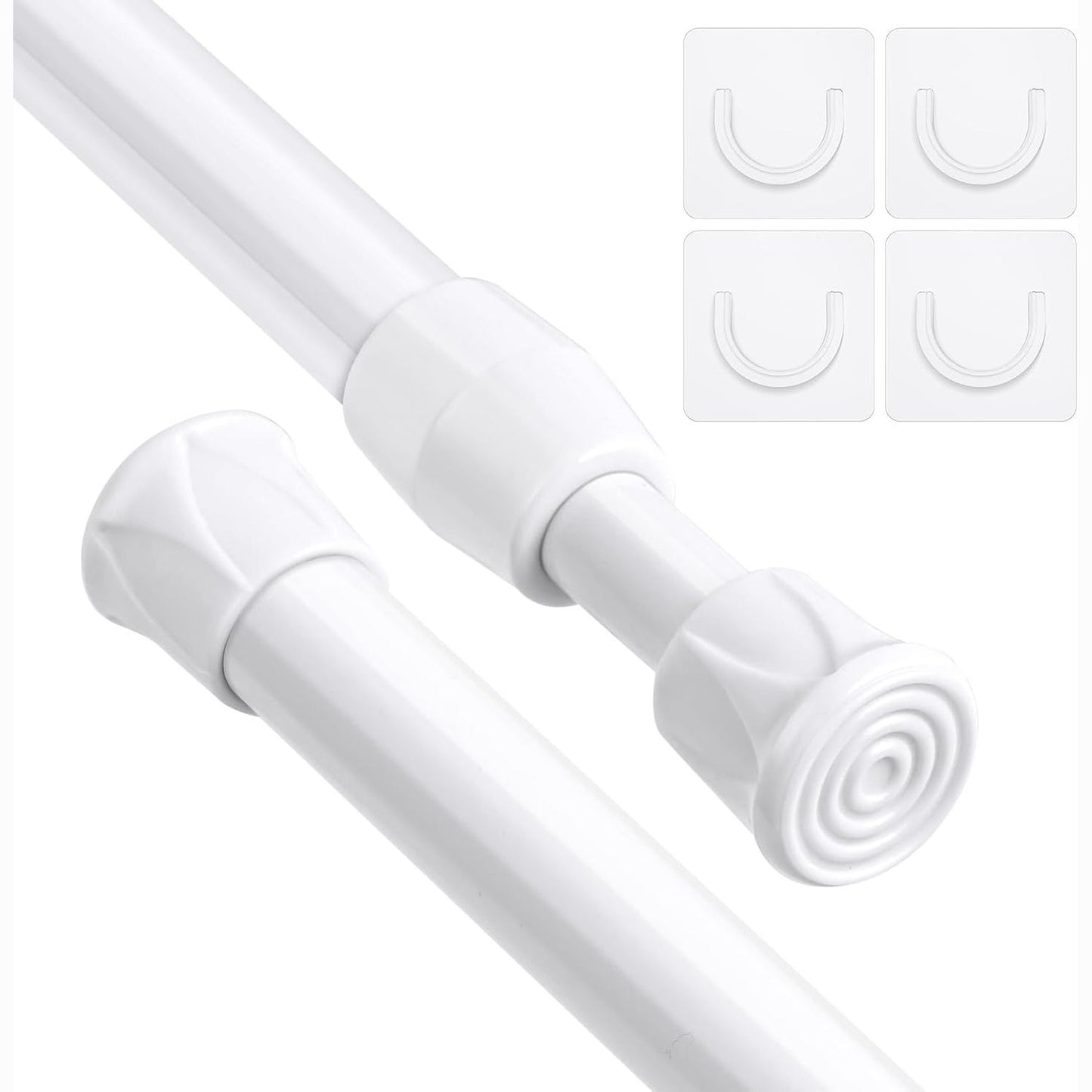 254340 - FLINTRONIC Shufër Perde pa Shpim 2 copë Teleskopik 40-70 cm Ø13 mm
