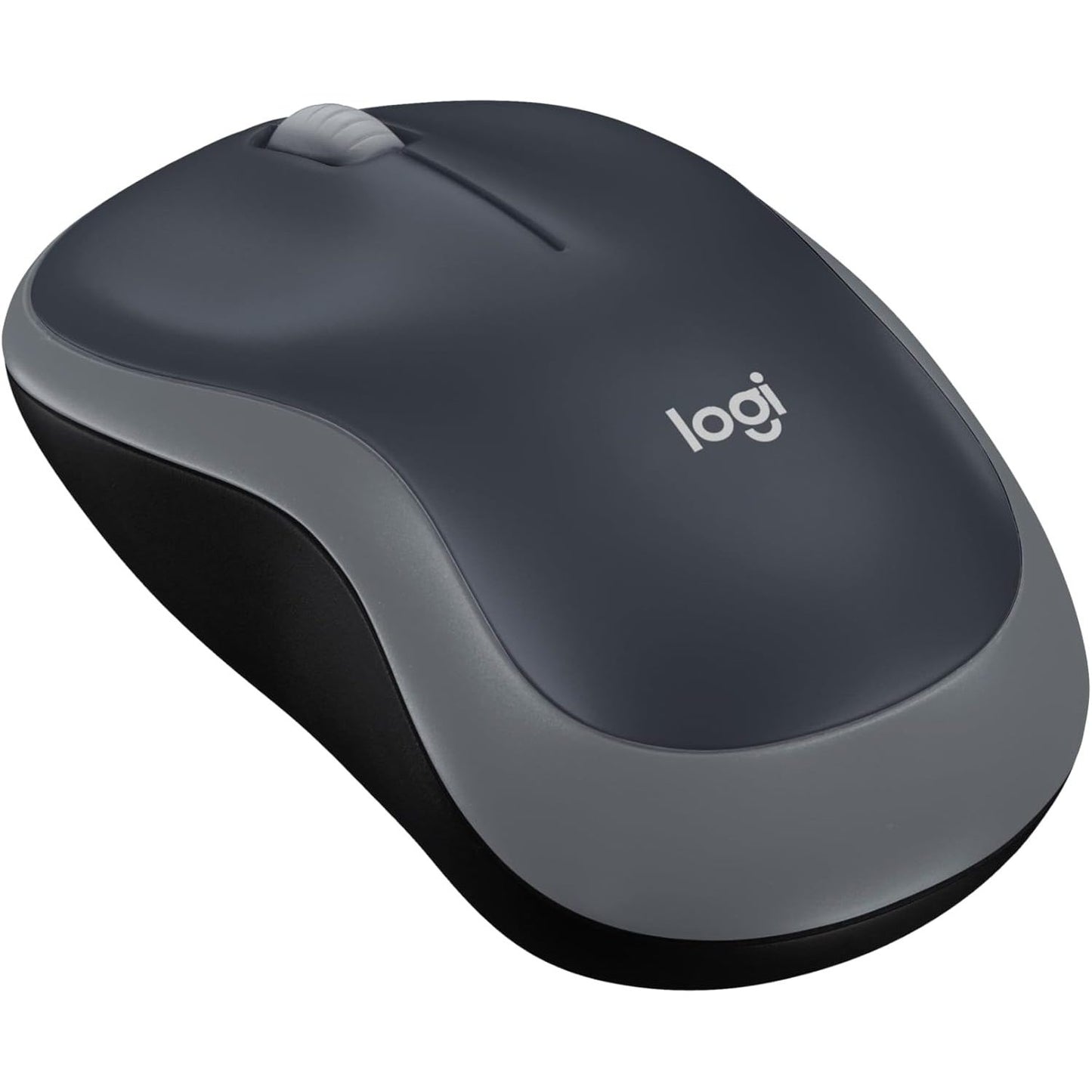 273895 - LOGITECH Maus pa tel M185, 2.4 GHz, marrës mini USB, jetëgjatësi baterie 12-mujore, rezolucion sensori 1000 DPI, ambidextrous, i pajtueshëm me PC, Mac dhe laptop, ngjyra gri/e zezë