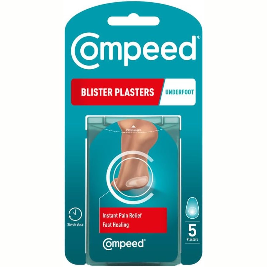 312124 - Compeed 5 Fasha hidrokolloide për flluska për shputën e këmbës, 6.6 x 4.0 cm