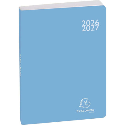 309333 - Exacompta Planifikues Ditor Soft Harmony 12x17cm, Gusht 2026 deri në Korrik 2027, Blu