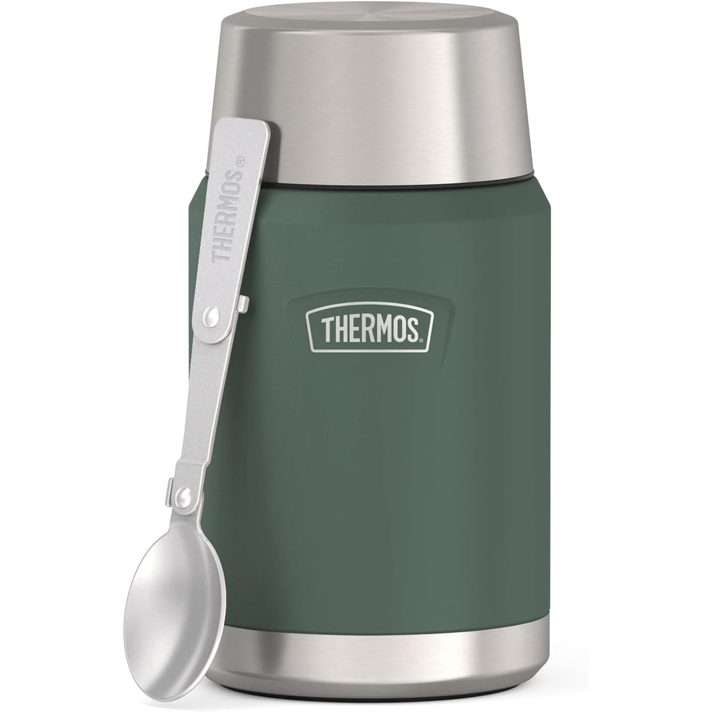 221671 - Icon Vazo Ushqimi Termos, Enë Ushqimi 710 ml, Çelik inox 18/8, Mure të dyfishta, Me lugë të palosshme, Bazë anti-rrëshqitëse, I papërshkueshëm nga uji