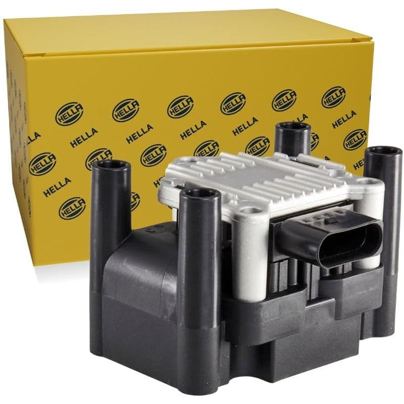 322297 - HELLA 5DA 358 000-171 Bobinë Ndezëse - 12V - 4 Pole - Bllok Bobine - Me Vidë