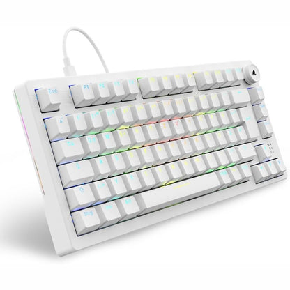 308852 - SHARKOON Skiller SGK25 RGB Tastierë Lojërash Paraqitje 75% Ndërrim i Hot Swap Çelësa të lubrifikuar Huano RED e bardhë