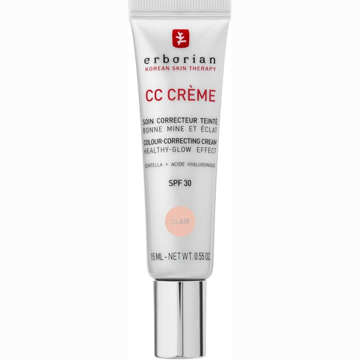 271681 - ERBORIAN Krem CC Centella Asiatica, Krem dhe Grim për Fytyrën Illumite me Përkufizim të Lartë, Krem Dielli SPF 30, 15 ml