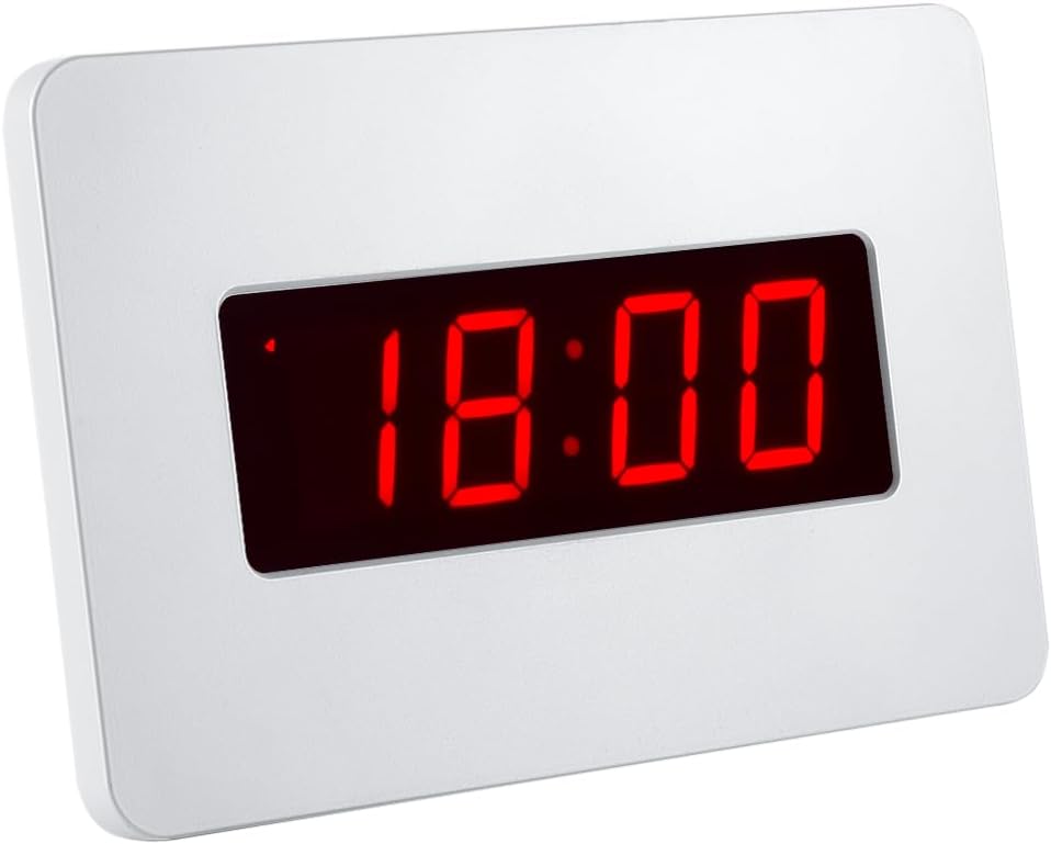 227432 - Timegyro Orë muri dixhitale me alarm LED, ekran LED 1.4", me bateri, ndriçim i rregullueshëm për dhomën e gjumit, dhomën e ndenjes