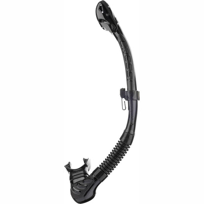 293335 - CRESSI Snorkel Alpha Ultra Dry, Snorkel i thatë për zhytje dhe snorkeling, E zezë/E zezë, Një madhësi Unisex