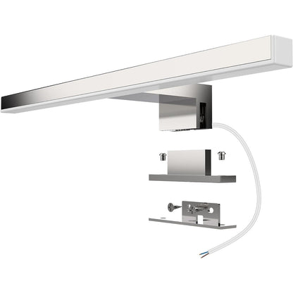 242095 - AOGLED Dritë pasqyre për banjo 5W 400LM 30cm 230V 4000K, LED 3-në-1 prej çeliku inox, pa dridhje, me kapëse për pasqyrë, dollap ose mur, 300 mm