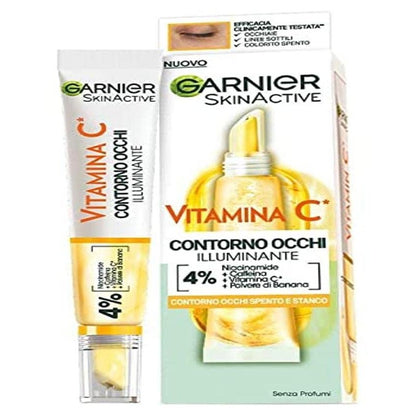 272375 - GARNIER Krem për konturin e syve SkinActive Illumite, Vitaminë C, 15 ml, Kundër rrudhave, për një pamje më të freskët dhe më të pushuar
