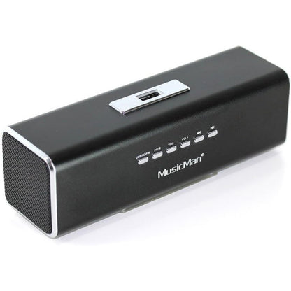 266649 - MUSICMAN Altoparlant Portativ MA Soundstation - Zë Stereo - Radio FM, MP3 Player, USB, AUX/Line-In, Vend për Kartë MicroSD - 6 Orë Kohëzgjatje Luajtjeje - Ideal për Udhëtim (i Zi)