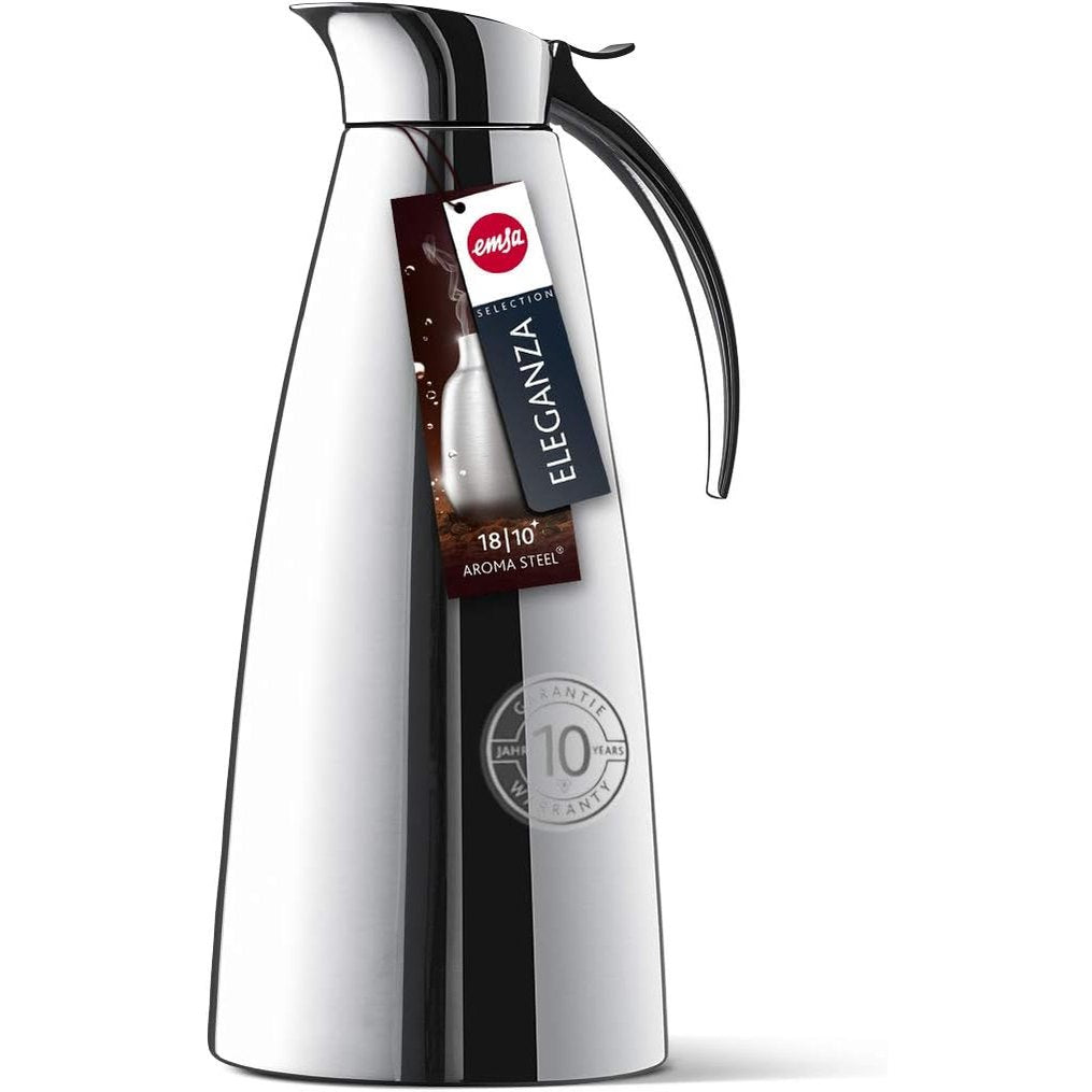 260784 - ENË E IZOLUAR PREJ ÇELIKU INOX EMSA ELEGANZA, 1L, termos me mbyllje të lehtë, ruan nxehtësinë për 12 orë, të ftohta për 24 orë, e sigurt për lavastovilje, 502489