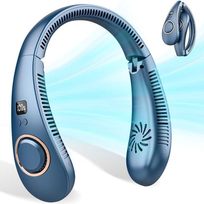 89659 - VENTILATOR QAFA, Ventilator Portativ Personal i Marshuar nga BATERIA 4000mAh, Marsh i Tretë, Pa Gjethe, i Rikarikueshëm, Dizajn pa Duart