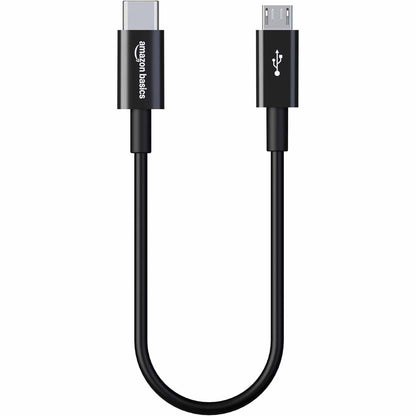 305629 - AMAZON BASICS Kabllo USB-C në Micro USB 2.0 për Smartphone - 15.2 cm, e zezë