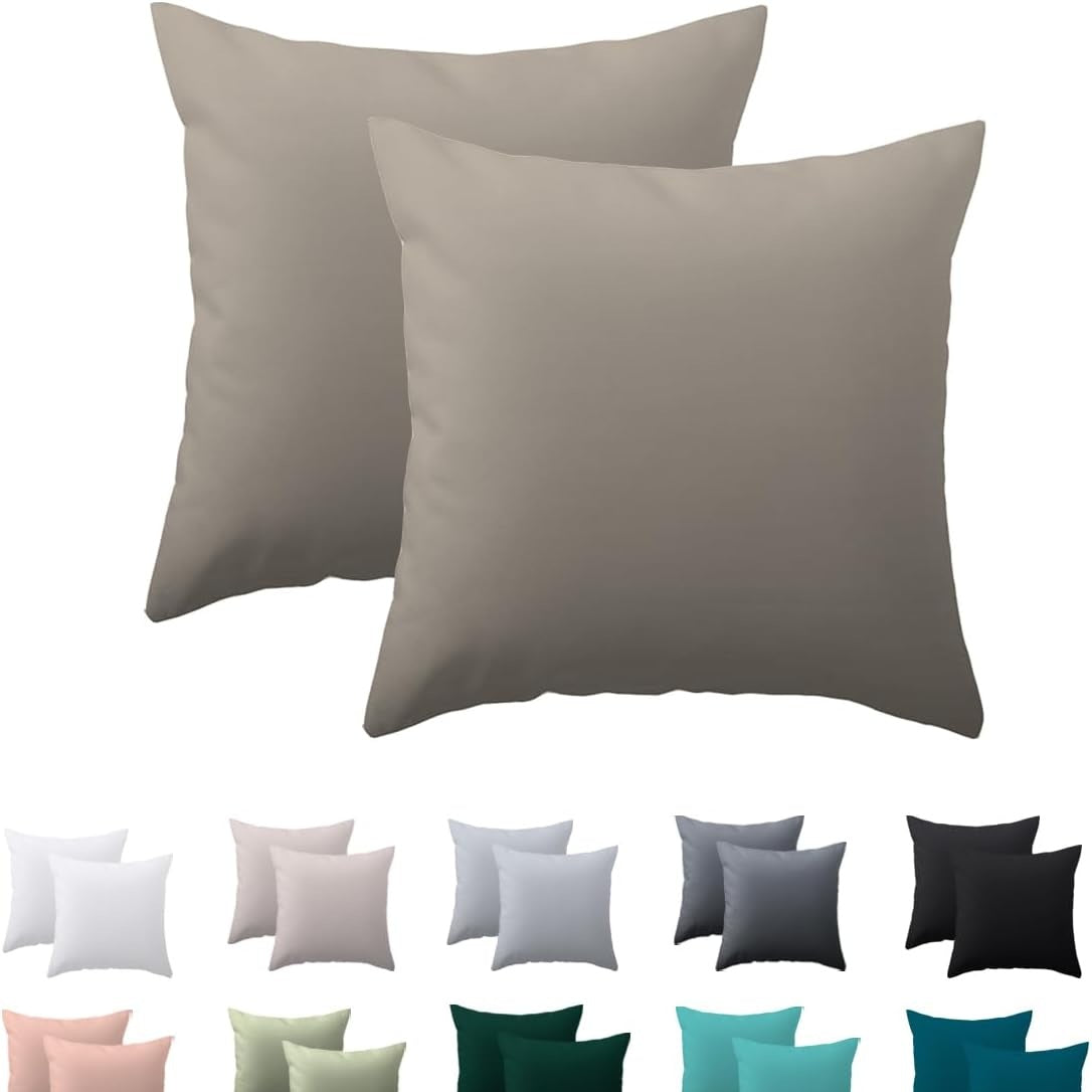 252766 - Mbulesë jastëku Nesture 80 x 80 cm, Set prej 2 copësh, Ngjyrë gri, 100% Mikrofibër, me zinxhir