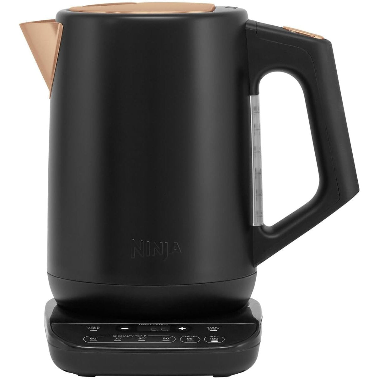 277372 - NINJA Çajnik Perfect për Temperaturën KT200UKCP, Kapacitet 1.7L, Ekran LED, Zierje të Shpejtë, Kontroll & Mbajtje të Temperaturës, i Zi & Bakri