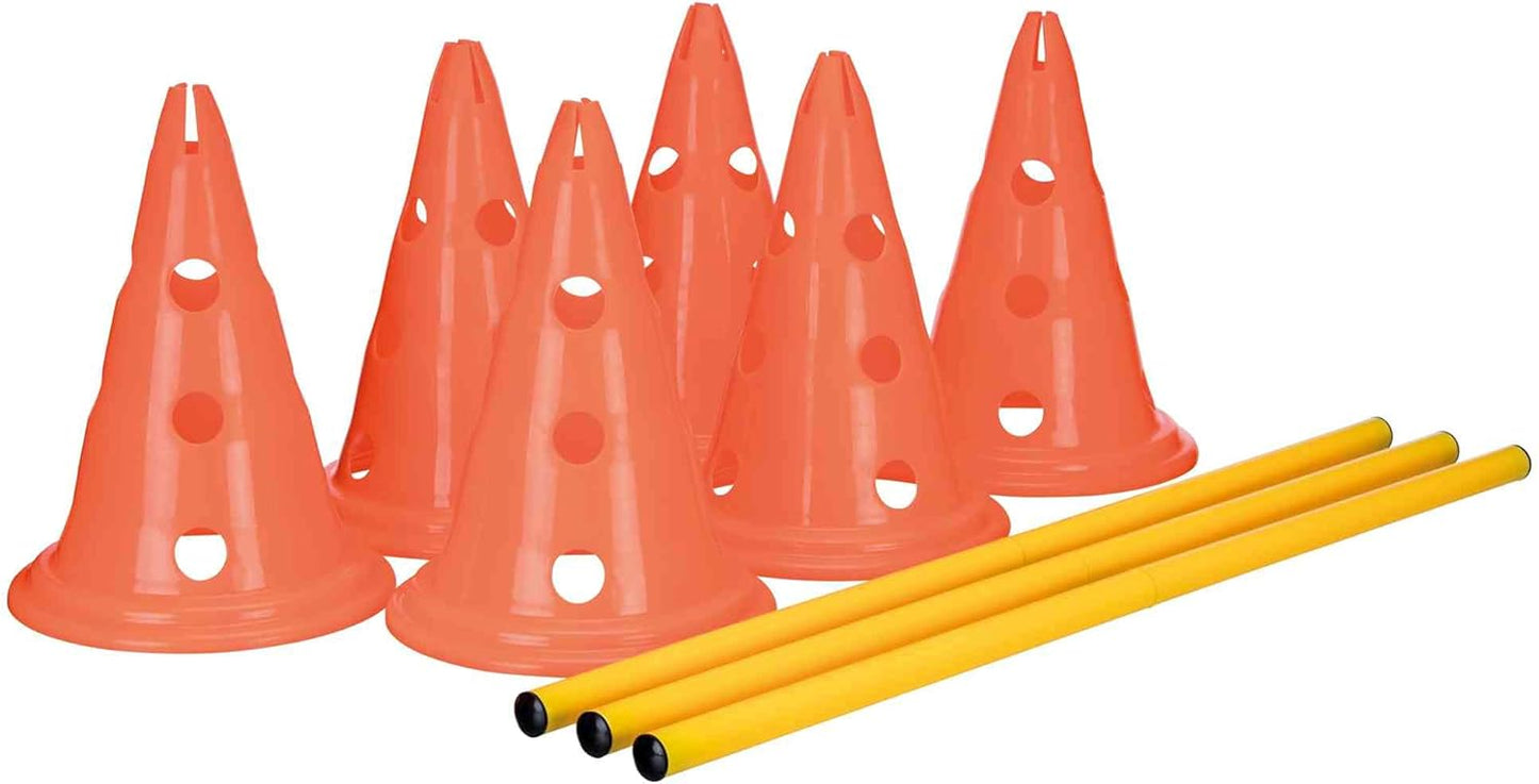 251328 - TRIXIE Çantë Aktiviteti për Qen, 3 St., Ø 23 × 30 cm/78 cm, Portokalli/Xhel