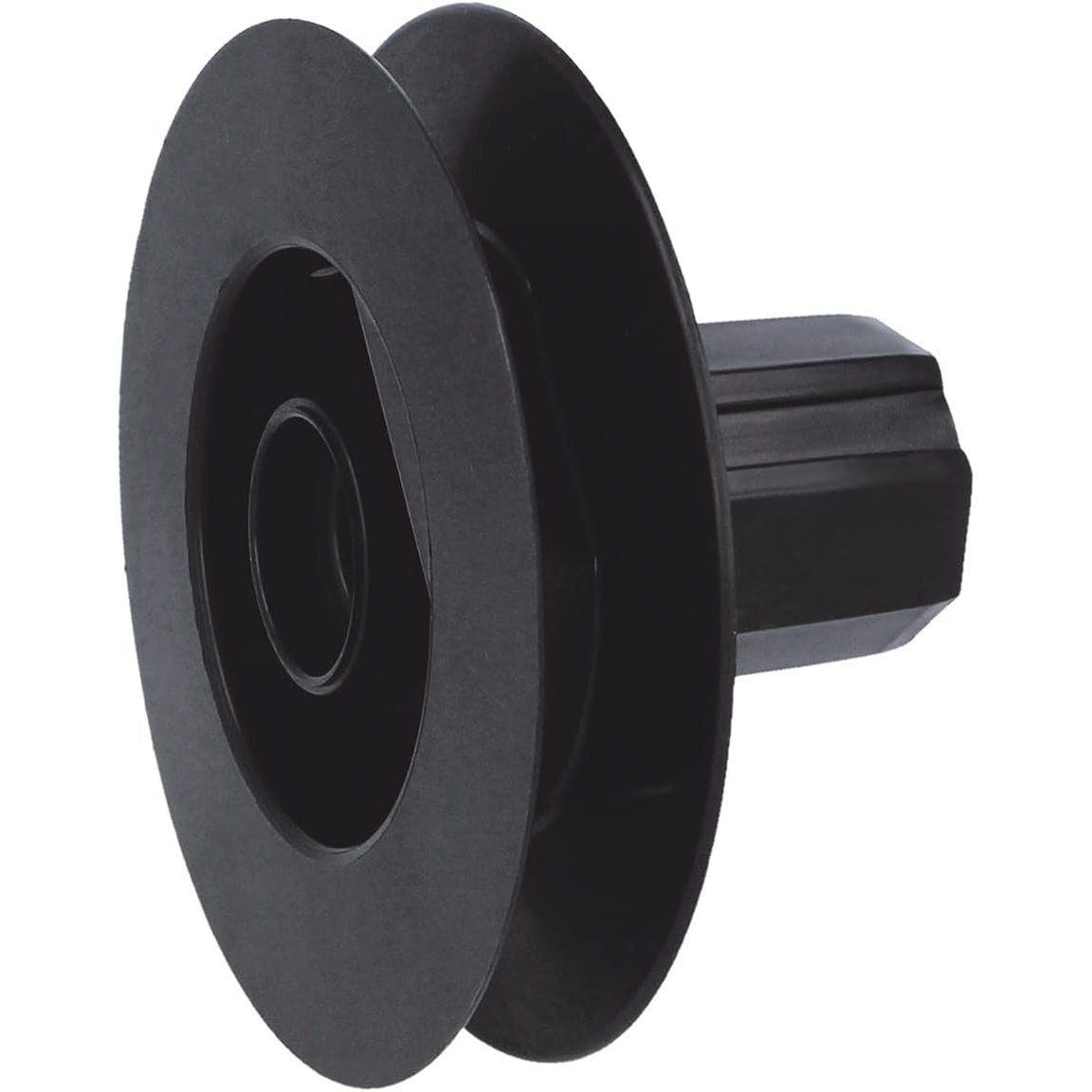 335479 - RROTULLË DISKU PREJ NAJLONI TË ZI AMIG PËR KUSHINETËN E BOSHTIT TË GRILAVE, NGJYRË E ZEZË, PËR RRIP 18 MM, TUB 42 MM DHE TESTUES ALUMINI, DIAMETËR 140 MM