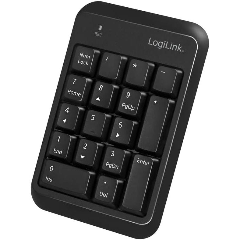 296225 - LOGILINK ID0201 - TASTIERË PA TEL (BLUETOOTH V5.1), E ZEZË