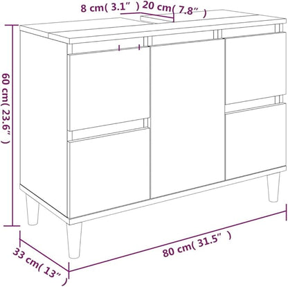 265508 - vidaXL Bufe Moderne 80×33×60 cm – Brown Oak