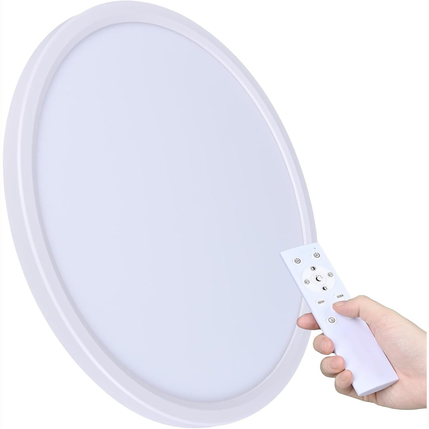 214407 - Dritë tavani LED, dritë tavani e sheshtë me errësim dhe telekomandë, 3000 K - 6500 K, CRI ≥ 80, IP54 rezistente ndaj ujit, 24W/2160LM.