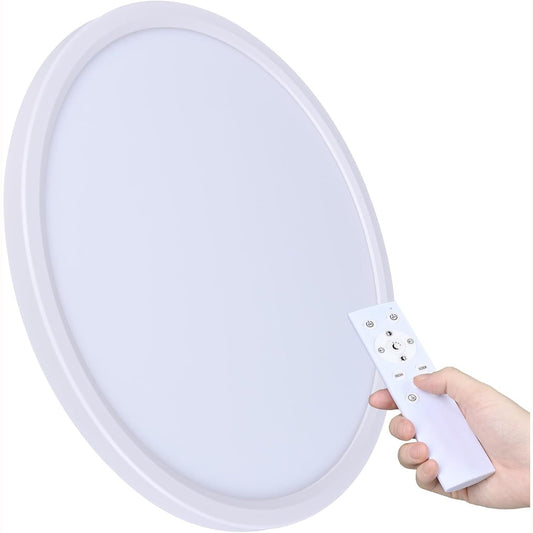 214410 - Dritë tavani LED, dritë tavani e sheshtë me errësim dhe telekomandë, 3000 K - 6500 K, CRI ≥ 80, IP54 rezistente ndaj ujit, 24W/2160LM.