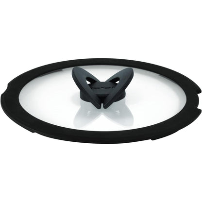 262444 - TEFAL Kapak qelqi 18cm x 2.5cm, Ruajtje që kursen hapësirë, Dorezë e palosshme, Gatim më i shpejtë, i sigurt për lavastovilje, L9846202, i zi