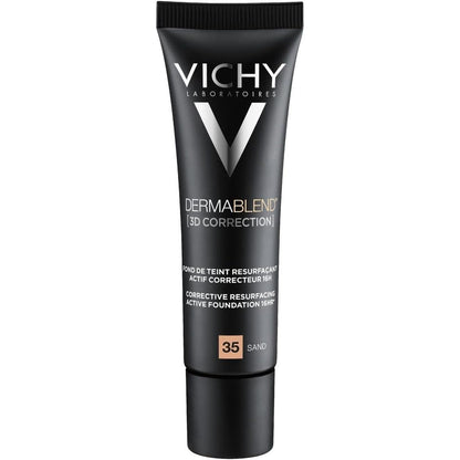 289986 - VICHY Dermablend Fondatinë 3D Ripërtëritëse, Qëndrueshmëri e Gjatë 16 Orë, Mbulim i Lartë, SPF 25, ngjyra: Rërë 35, 30 ml