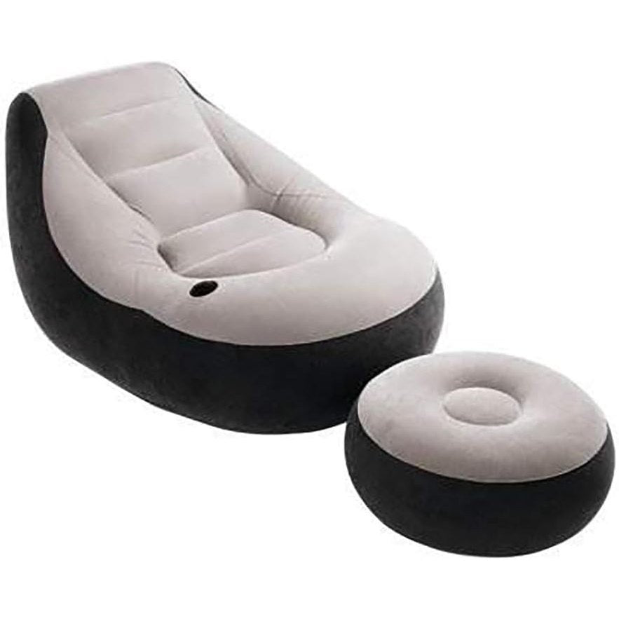 167148 - INTEX Karrige e Fryrë Ultra Relaksuese, Ngjyra Gri/E Zezë