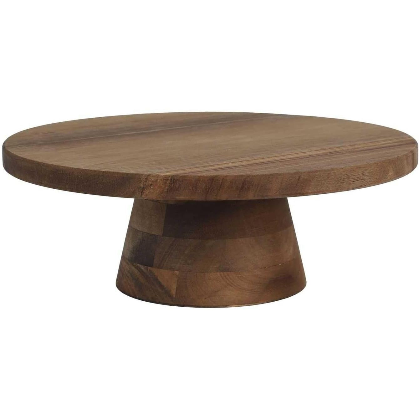 257717 - HOME DECO FACTORY Mbajtëse për Tortë prej Druri Akacie, Diametër 28 cm, Ngjyrë Kafe, Dizajn Elegant dhe Modern