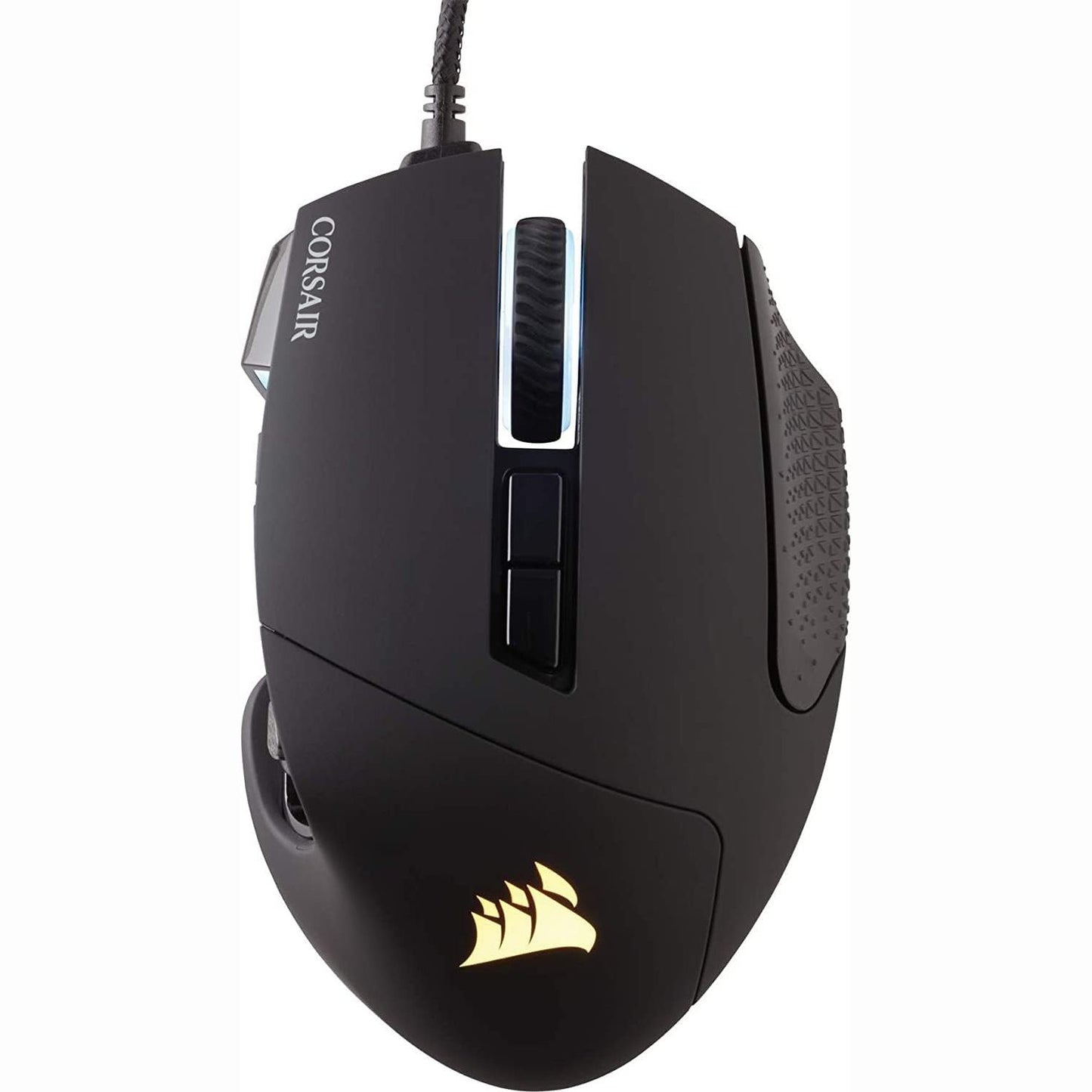 276251 - CORSAIR SCIMITAR RGB ELITE, Maus lojërash me tela, MOBA/MMO, DPI 18,000, 17 butona të programueshëm, Pajtueshmëri: iCUE, PC, Mac, PS5, PS4, Xbox, Ngjyra: e zezë
