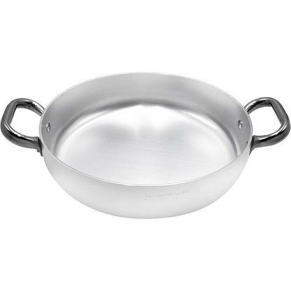 187165 - PENTOLE AGNELLI Tenxhere Profesionale Prej Alumini 3mm, me Dy Doreza Çeliku Inox, Argjendi, 40cm