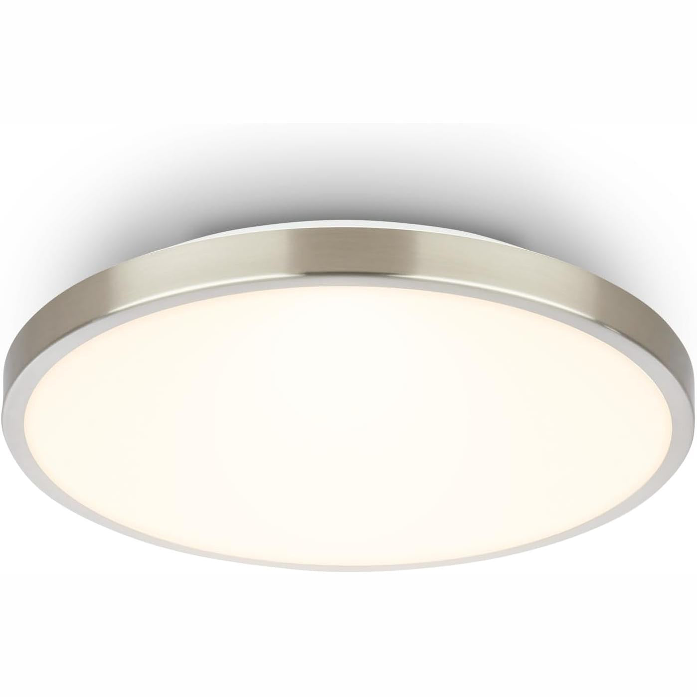 222996 - BRILONER - Llambë tavani LED, 10W, 1200lm, 24 x 6 cm, nikel mat