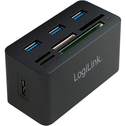 319987 - HUB LOGILINK CR0042 USB 3.0 me lexues kartash gjithçka-në-një (Micro SD / SD / MS / M2 / CF), i zi