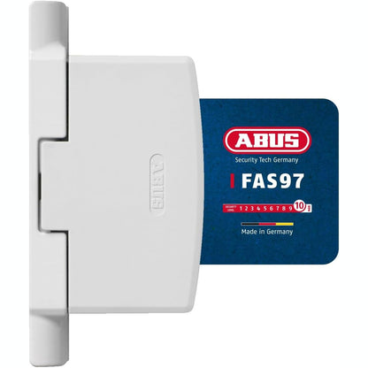 292895 - ABUS FAS97 - Pajisja e Sigurisë Anësore të Menteshës, Kyç dritareje pa çelës për anën e menteshës së dritareve, dyerve të verandës dhe dyerve të ballkoneve, Mbrojtje nga vjedhja, Montim i fshehur, E bardhë