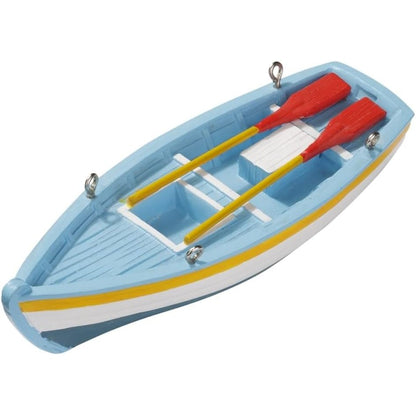 258269 - HOBBYFUN Varkë me rrema, 10 x 3.5 x 1.8 cm, plastike, dekorative, blu