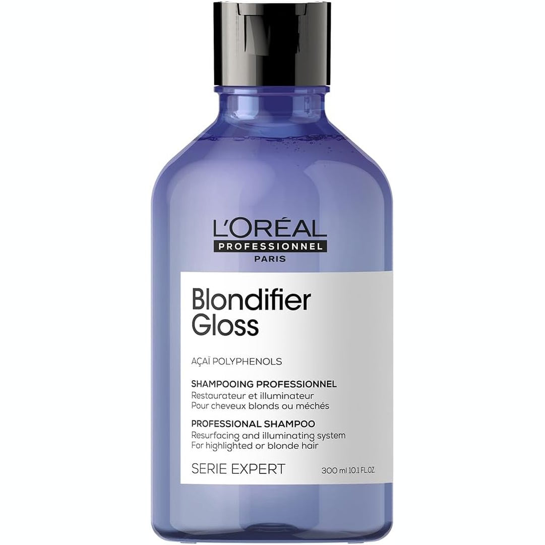 321526 - L'OREAL PROFESSIONNEL Shampo Blondifier Gloss Restoring & Iluminuese, 300 ml, I pasuruar me vitaminë E, Ofron ushqim dhe shkëlqim për flokë biondë dhe të theksuar