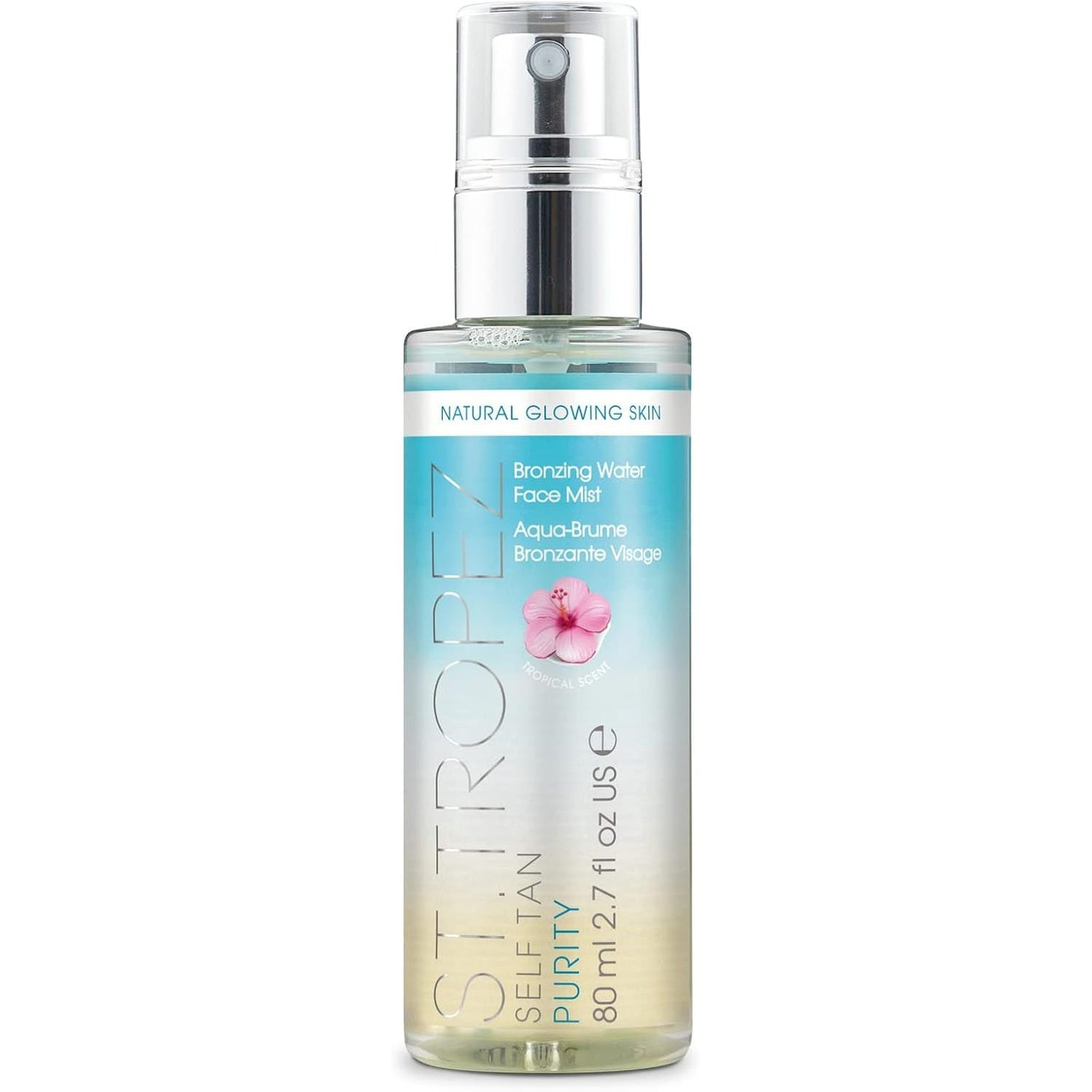 317237 - ST. TROPEZ Self-Nxirje Purity Water Bronzing Face Mist, Hipoalergjik, Tonik për Fytyrën, Transparent, 80 ml