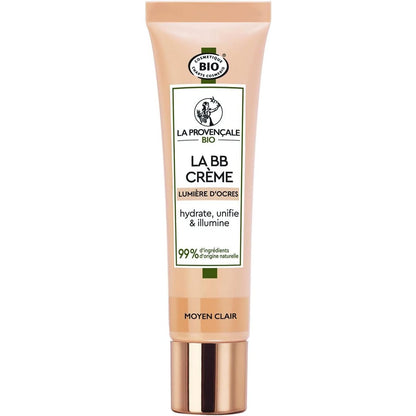 317838 - LA PROVENCAL BIO Krem BB me Ngjyrë Ochre Light - I Certifikuar Organik - Krem Hidratues me Ngjyrë - Vaj Ulliri Organik PDO Provence - Nuanca: E Çelët - 30 ml
