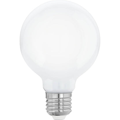 252450 - EGLO Llambë LED E27, llambë Globe Milky, 9 vat (ekuivalente me 75 vat), 1055 lumen, burim drite e bardhë e ngrohtë, 2700 K, llambë G80, Ø 8 cm
