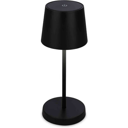 258013 - BRILONER - LLAMBË TAVOLINE LED PA TEL, LLAMBË KOMODINE ME PREKJE, TAVOLINË, PËR JASHTË DHE BRENDA, USB-C, DRITË E BARDHË E NGROHTË, 26X10.5 CM, E ZEZË