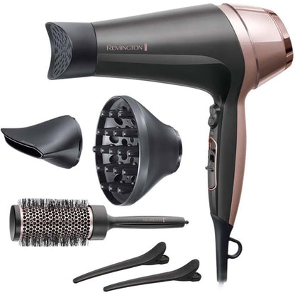 316002 - REMINGTON Tharëse flokësh Ionic D5707, 2200W, përfshin 3 aksesorë stilimi: grykë konike, kaçurrela, difuzor, 3 cilësime ngrohjeje, 2 cilësime ventilatori.