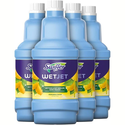 298276 - SWIFFER Pastrues Dyshemeje me Sprej Mop WetJet, Madhësi e Madhe 5L (1.25L x4), Aromë Agrume, heq papastërtinë pa njolla.