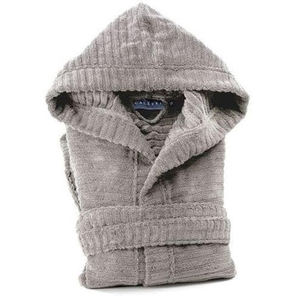 199124 - CALEFFI Rroba banjo me kapuç Stripe, pambuku natyrale, madhësia S, modeli 73828