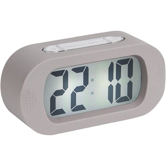 252600 - KARLSSON ORË ME ALARM, NGJYRË ELEKTRIKE, SILIKON, GRI, L7 x G14 x TH5 CM