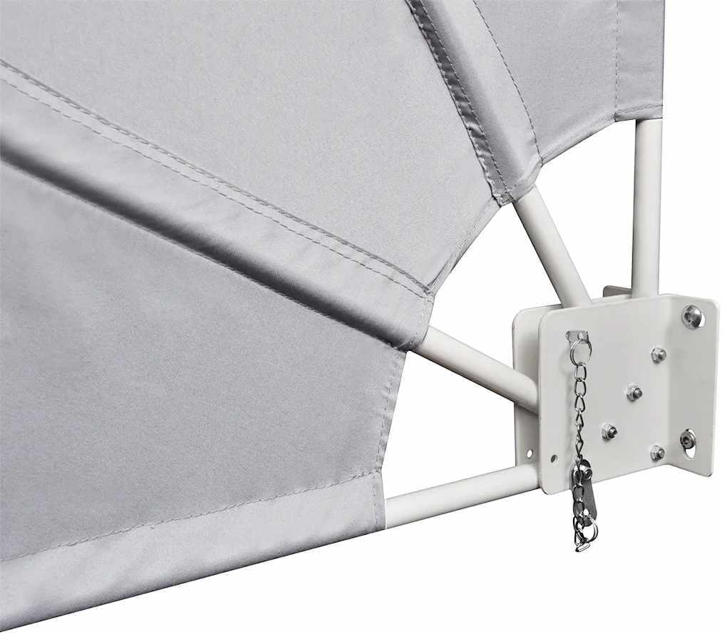 265590 - vidaXL Tendë Anësore e Palosshme për Ballkon 140x140 cm Ngjyrë Gri