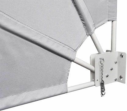 265590 - vidaXL Tendë Anësore e Palosshme për Ballkon 140x140 cm Ngjyrë Gri