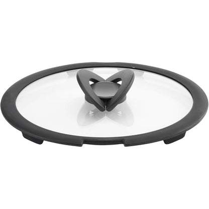 136311 - LAGOSTINA Ingenio Tigan Qelqi për Induksion me Kapak Silikoni, i Zi dhe Transparent, 28 cm