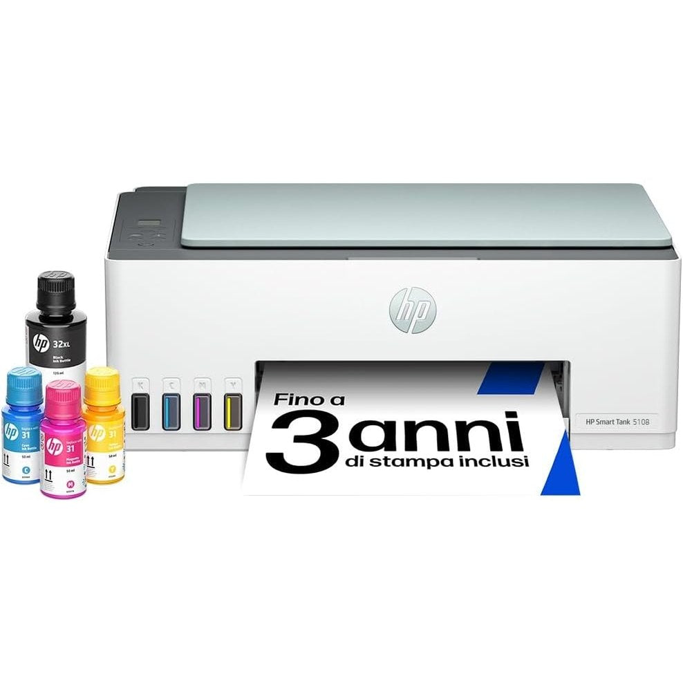 267616 - HP Printer shumëfunksional Smart Tank 5108 3-në-1, Wi-Fi, Printim celular, 3 vjet bojë e përfshirë, garanci 3-vjeçare, rezervuar i madh boje