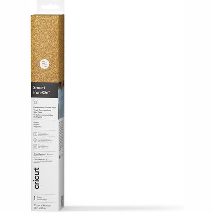 184250 - CRICUT Letër Transferimi me Hekur Smart, Madhësia 33x91cm, Ngjyra Ari e Shkëlqyeshme